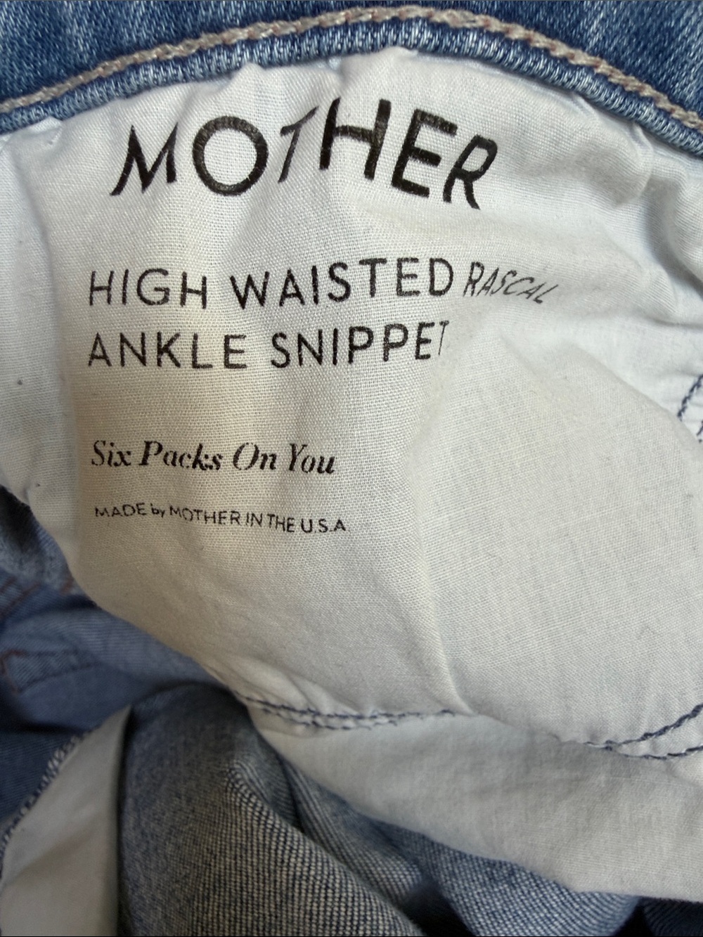 MOTHER High Waisted Rascal Ankle Snippet Jeans 31 - Picture 3 of 11